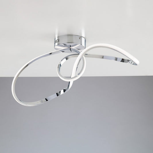 Metall-und Aluminiumkappe Chrom Lucido mit integriertem LED 68x24x h24 cm