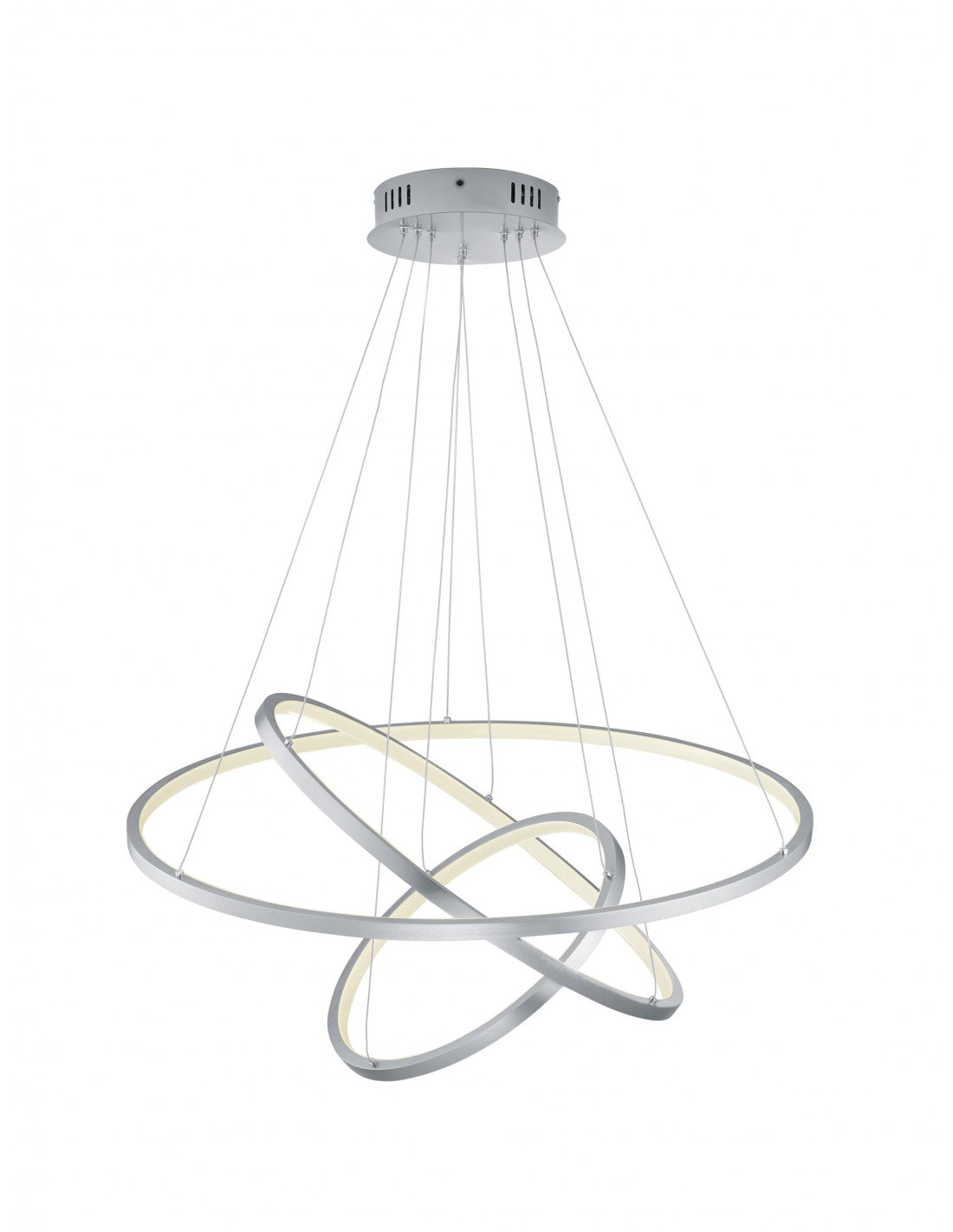 Aufhängung LED-Ringe 80 W RGB dimmbar Aaron Nichel Trio Lighting