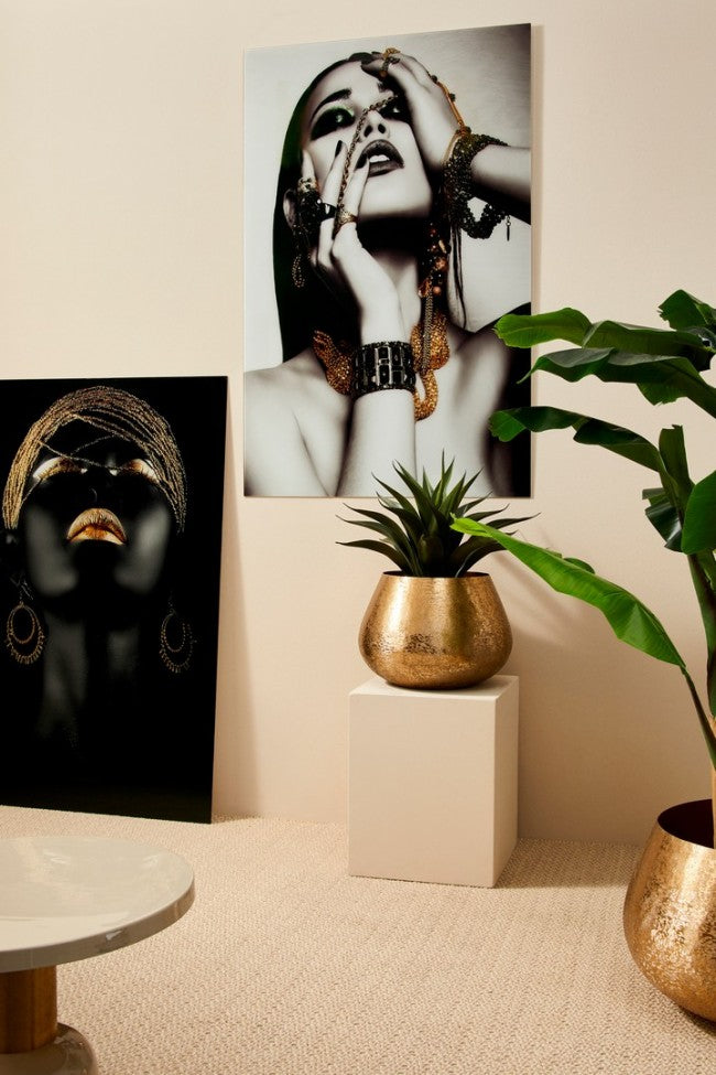 Set aus 3 Varanasi-Goldvasen