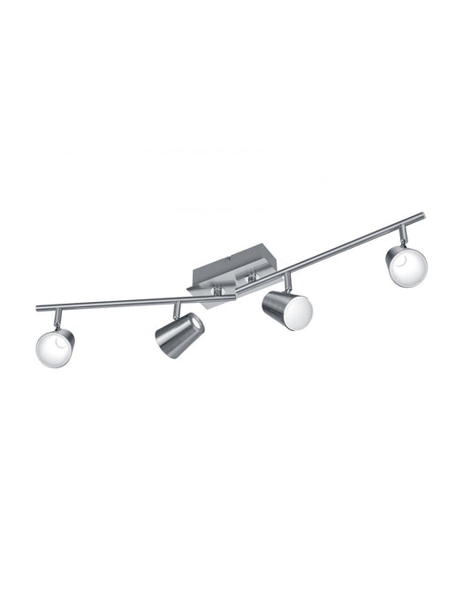Verstellbarer Deckenstrahler 4 Lichter Narcos Nichel Trio Lighting