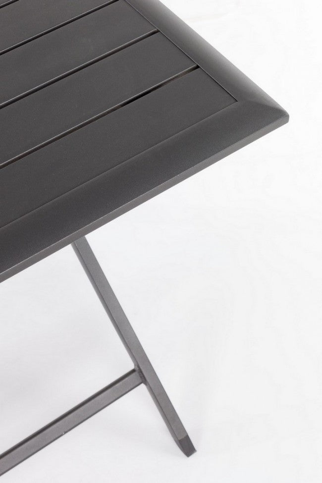 ELIN Anthrazitfarbener Aluminium-Außentisch 110x70x h71 cm