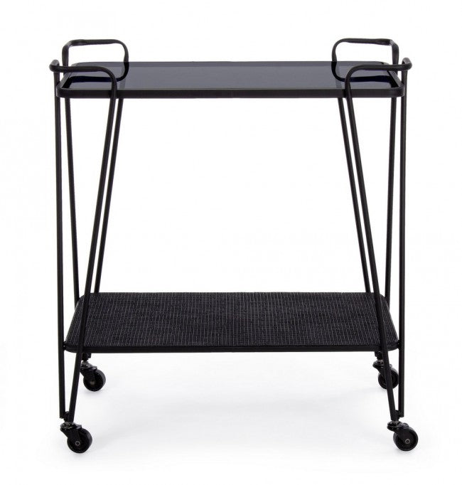 Zaira-Trolley aus schwarzem Metall