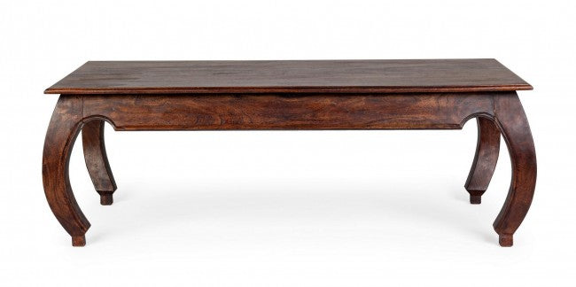 Jaipur-Opium-Couchtisch aus Holz im Fusion-Stil, 130 x 70 cm