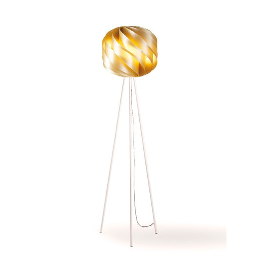 Neue goldene Stativ-Stehlampe aus Metall cm. 40 x 163 h