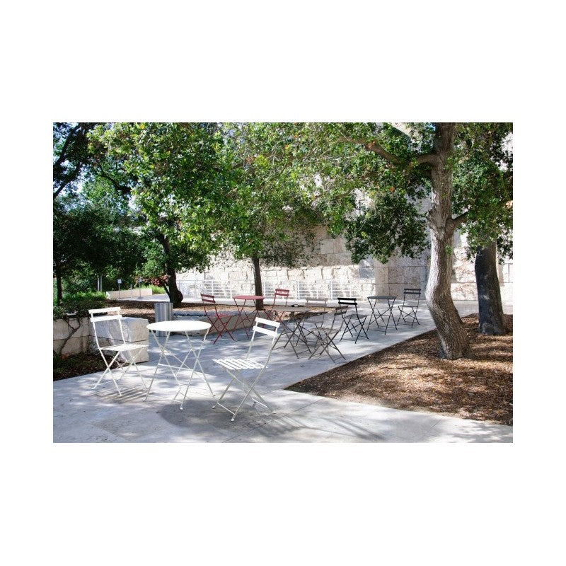 Anthrazitfarbenes Gartenset von Bizzotto, Bistrotisch und Stühle