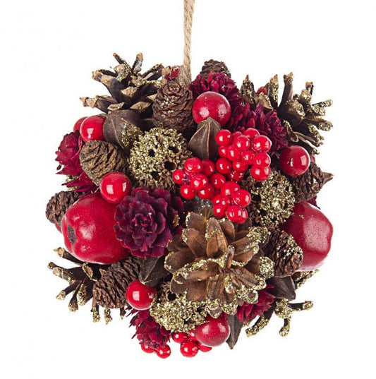 6x sphärische Dekoration Adalia Red D140