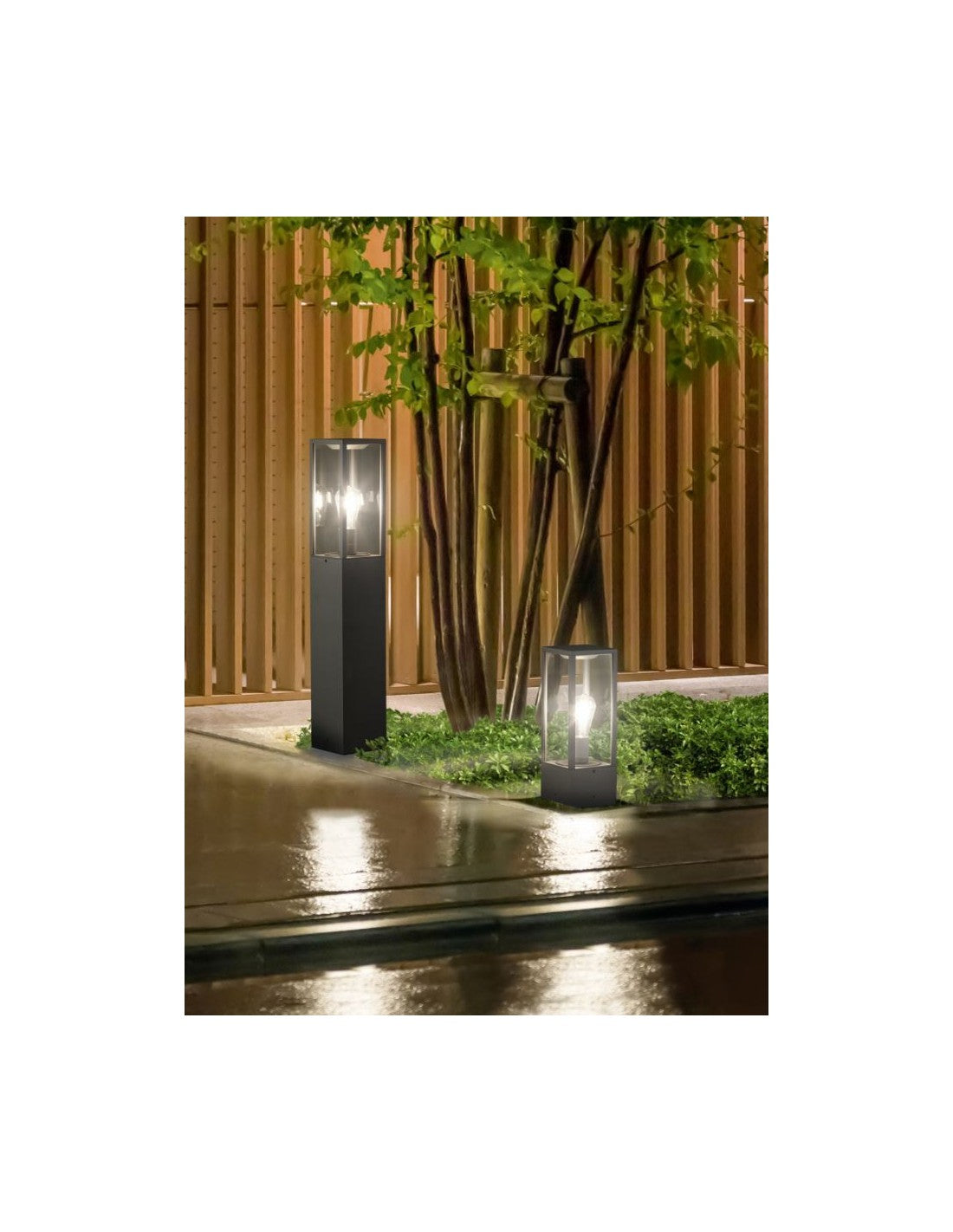 Hoher Außenpoller Garonne Anthrazit H80 cm Trio Lighting