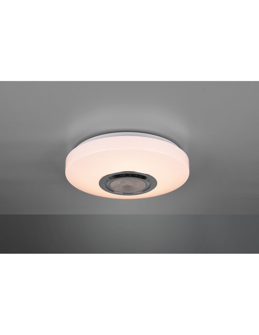 Deckenleuchte Runde Moderne Led RGB Bluetooth Maia Ø33 cm Weiß Trio Beleuchtung