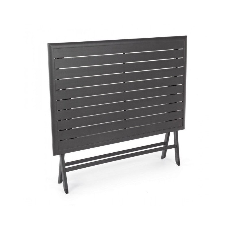 ELIN Anthrazitfarbener Aluminium-Außentisch 110x70x h71 cm