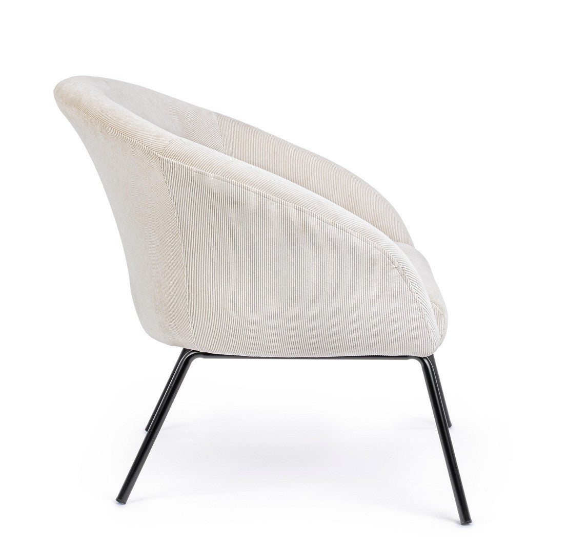 Weißes, weißes Edelmetall Aiko Velvet cm 80 x 76 x 75