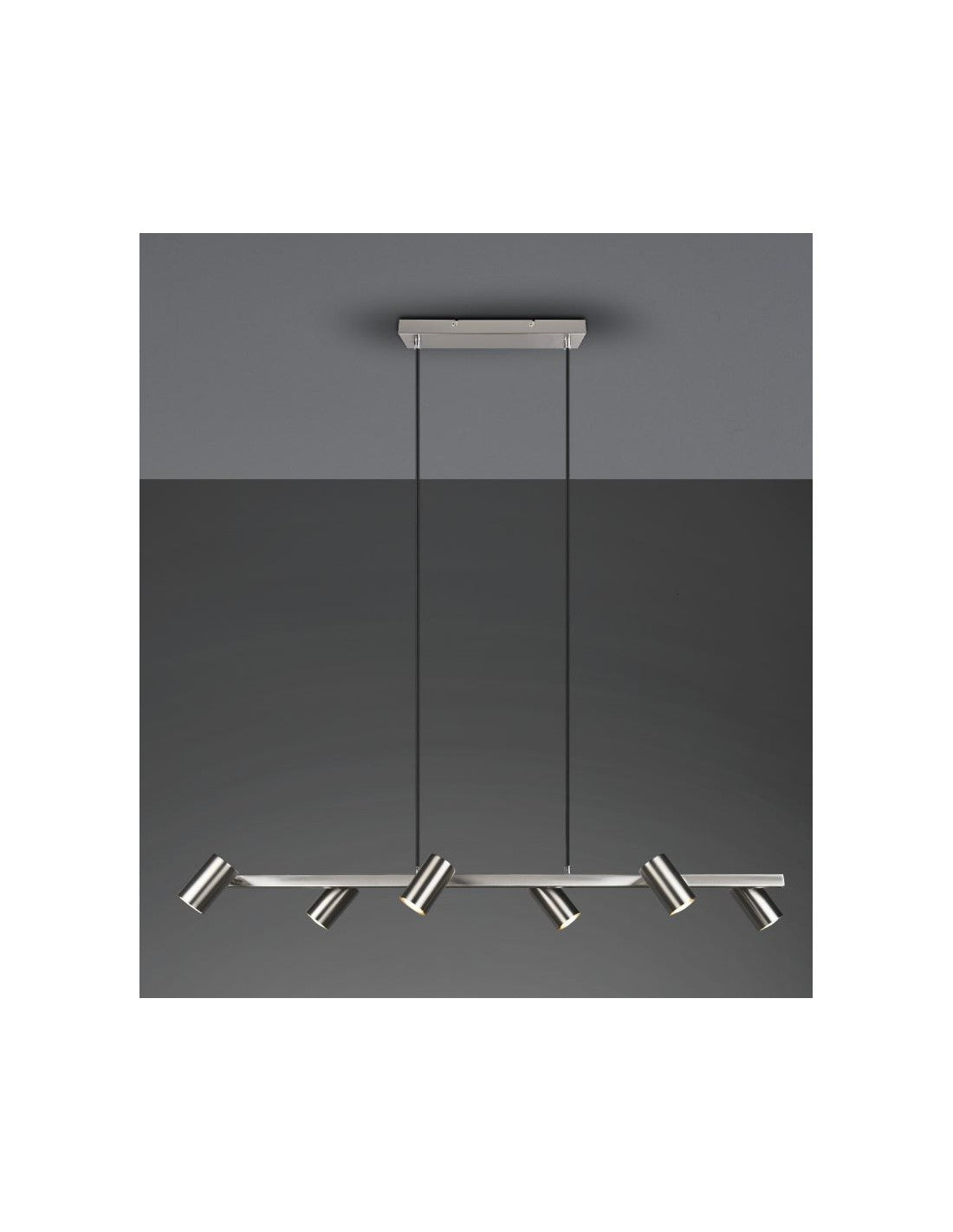 Kronleuchter 6 verstellbare GU10-Strahler Marley Nichel Trio Lighting