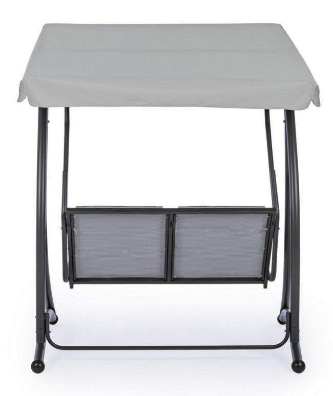 Zweisitzer-Stahlschaukel Anthrazitgrau 145x120x h185 cm