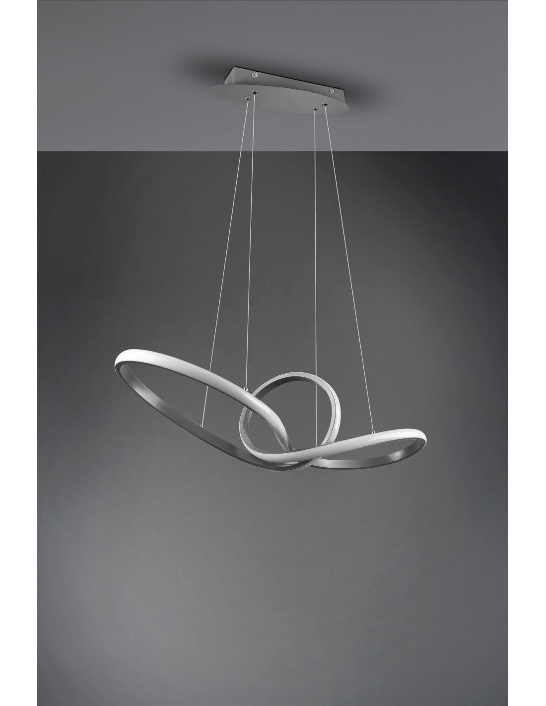 Suspension Sansa Led 28w Deinbarer Dimmerbar Nichel L80 cm Trio Lighting