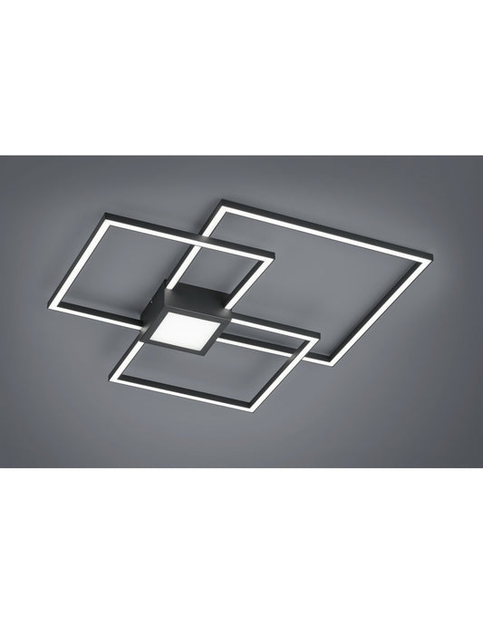 Plafonerin Hydra 3 Quadrate Led 38w Anthrazit L65 cm Deinbares Trio Lighting