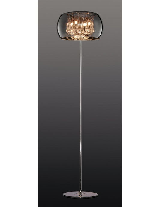 Vampf Vapanes Glas Chrom und Pendente H158 cm Trio Lighting
