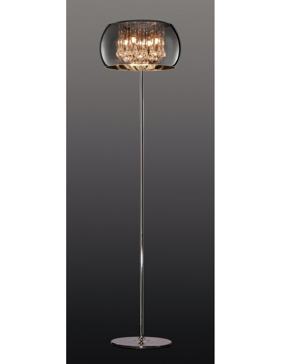 Vampf Vapanes Glas Chrom und Pendente H158 cm Trio Lighting