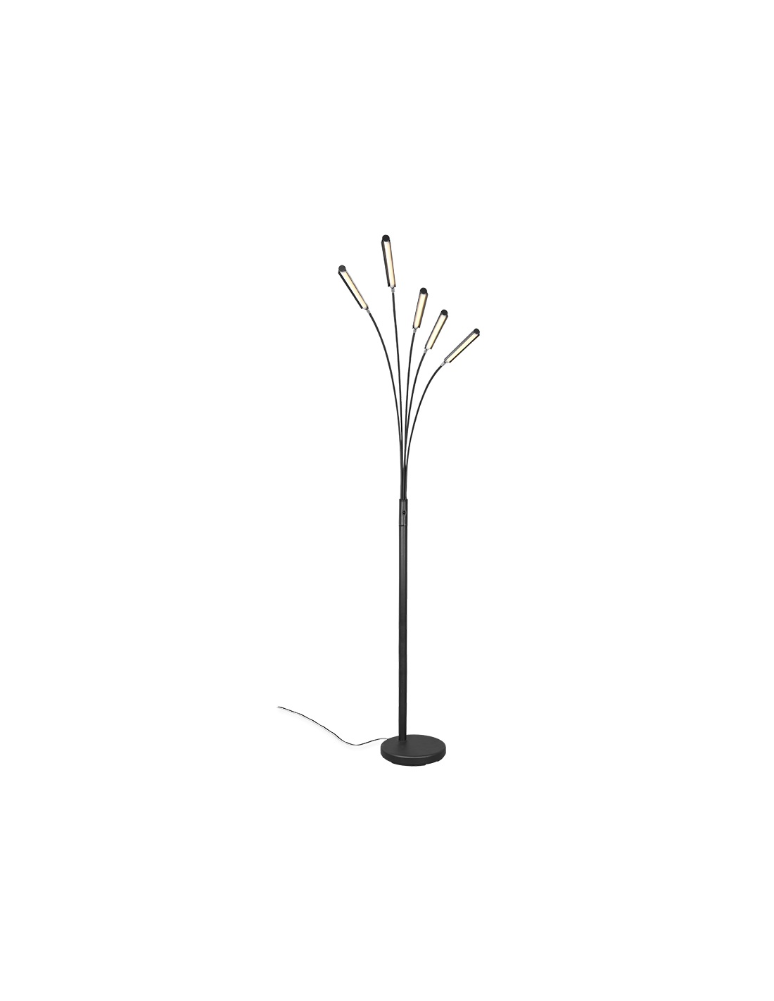 Reed Stehleuchte 5 Bögen LED Mattschwarz H195 cm Trio Lighting