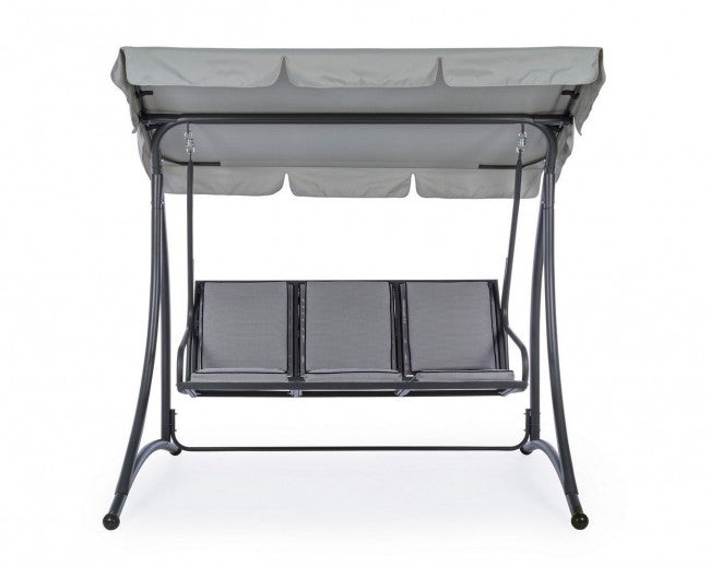 Stahlschaukel drei Plätze Anthrazit GRÜN 190x120x h185 cm