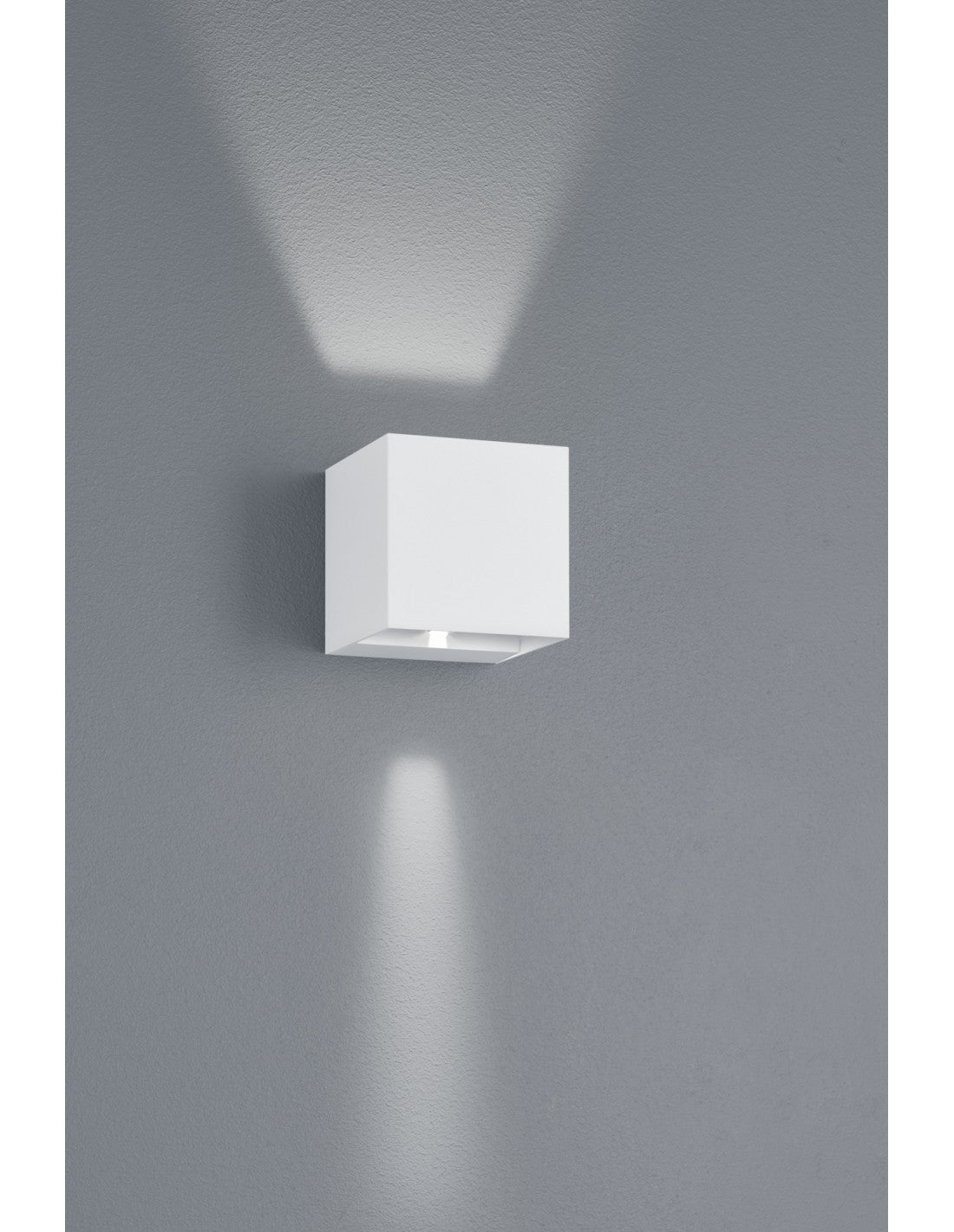 Cube Wandleuchte Double Emission LED Adaja White IP54 Trio Lighting
