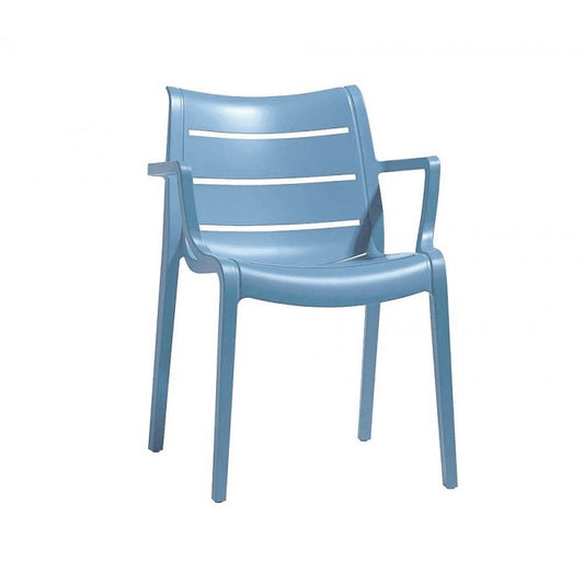 Sessel aus Technopolymer in der Farbe Sunset Scab Blue.