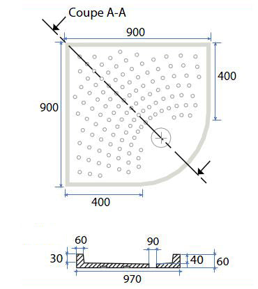 Dusche H6 Angolone in Ceramo-Dianhydro