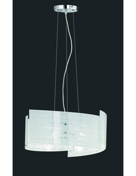 Signa Pendelleuchte 3 Gläser Weiß 3xE27 Ø50 cm Trio Lighting