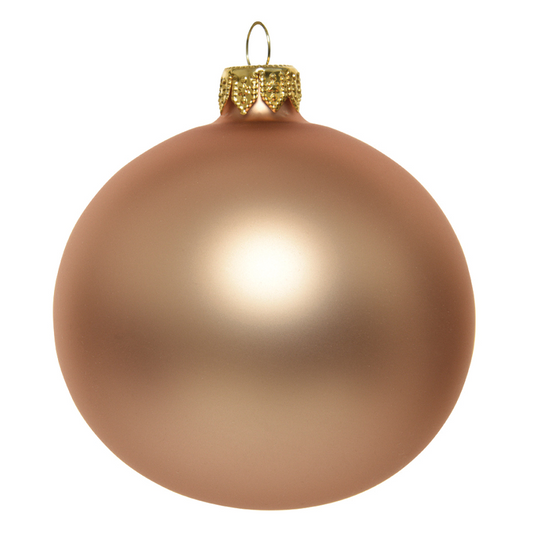 Weihnachtskugel karamell matt Ø10 cm