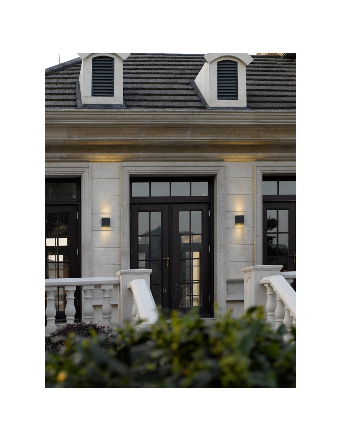 Quadratische Wandleuchte Thames Led Double Emission IP54 Anthrazit 14x14 cm Trio Lighting
