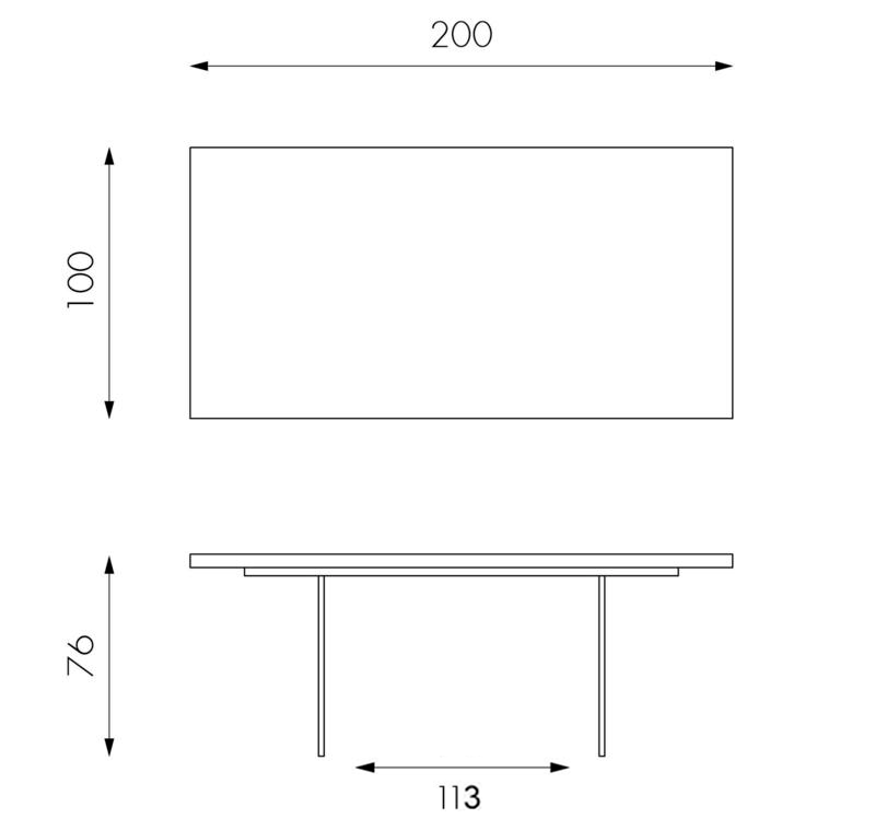 Fester Fell in reinem Thermoklebeband und linklem Bein 100x200x76h cm