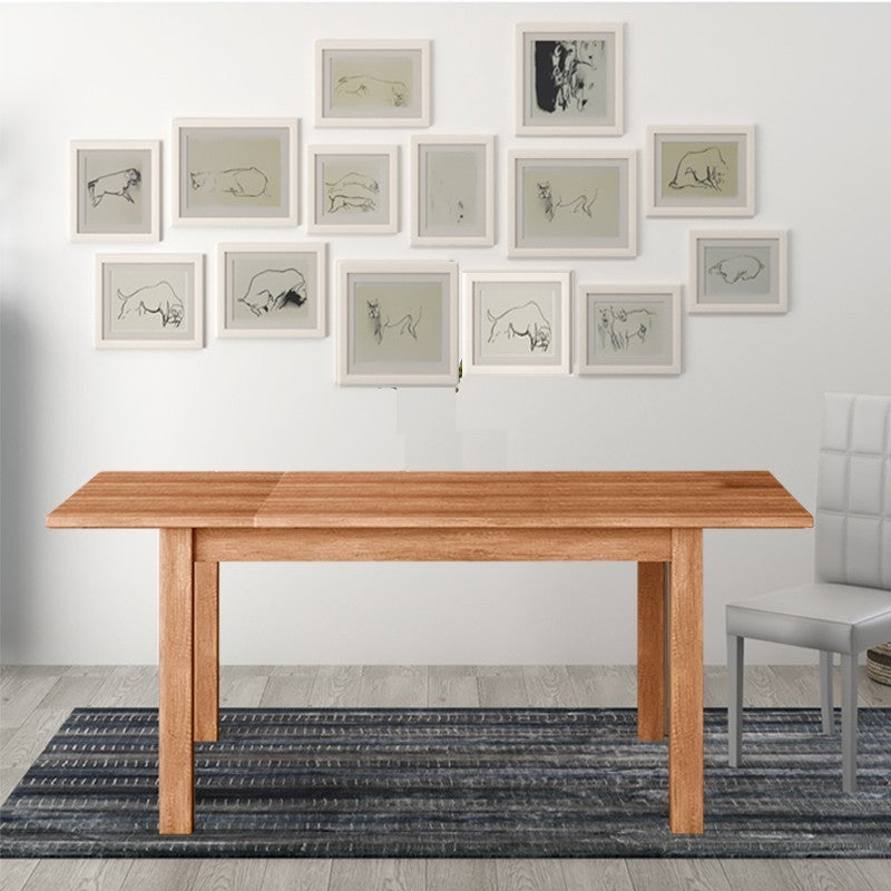 Ausziehbarer Esstisch aus Walnussholz im Landhausstil aus Melaminholz, 80 x 120–160 cm