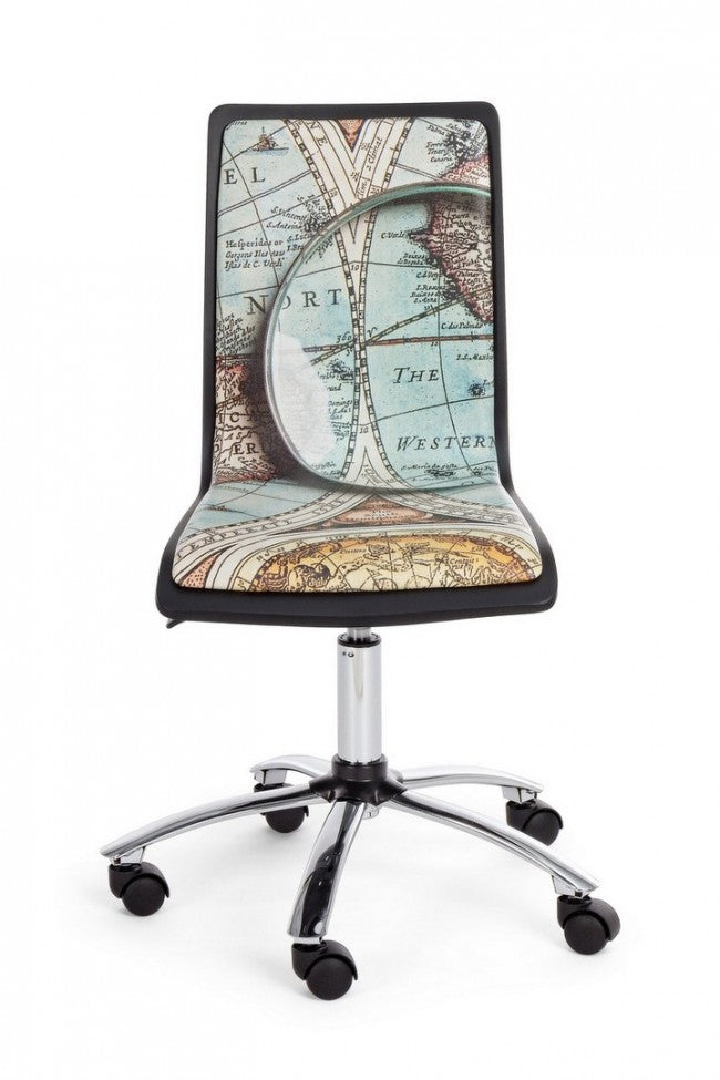 Junger Gulliver-Bürostuhl aus Ökoleder und Stahl