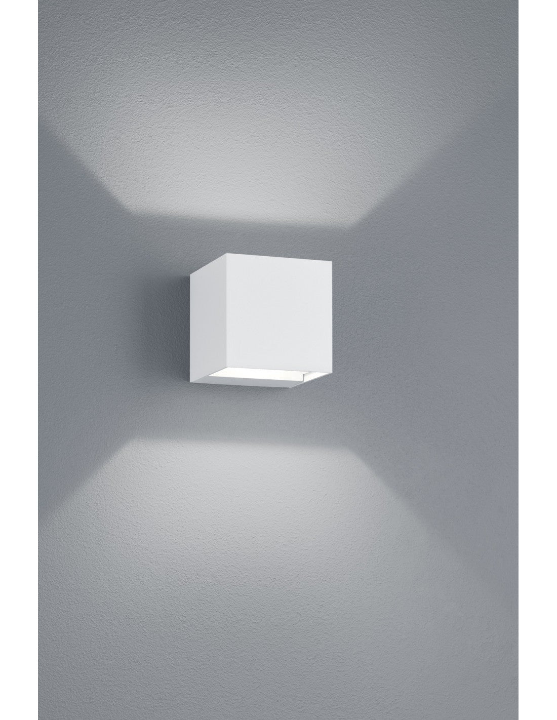 Cube Wandleuchte Double Emission LED Adaja White IP54 Trio Lighting