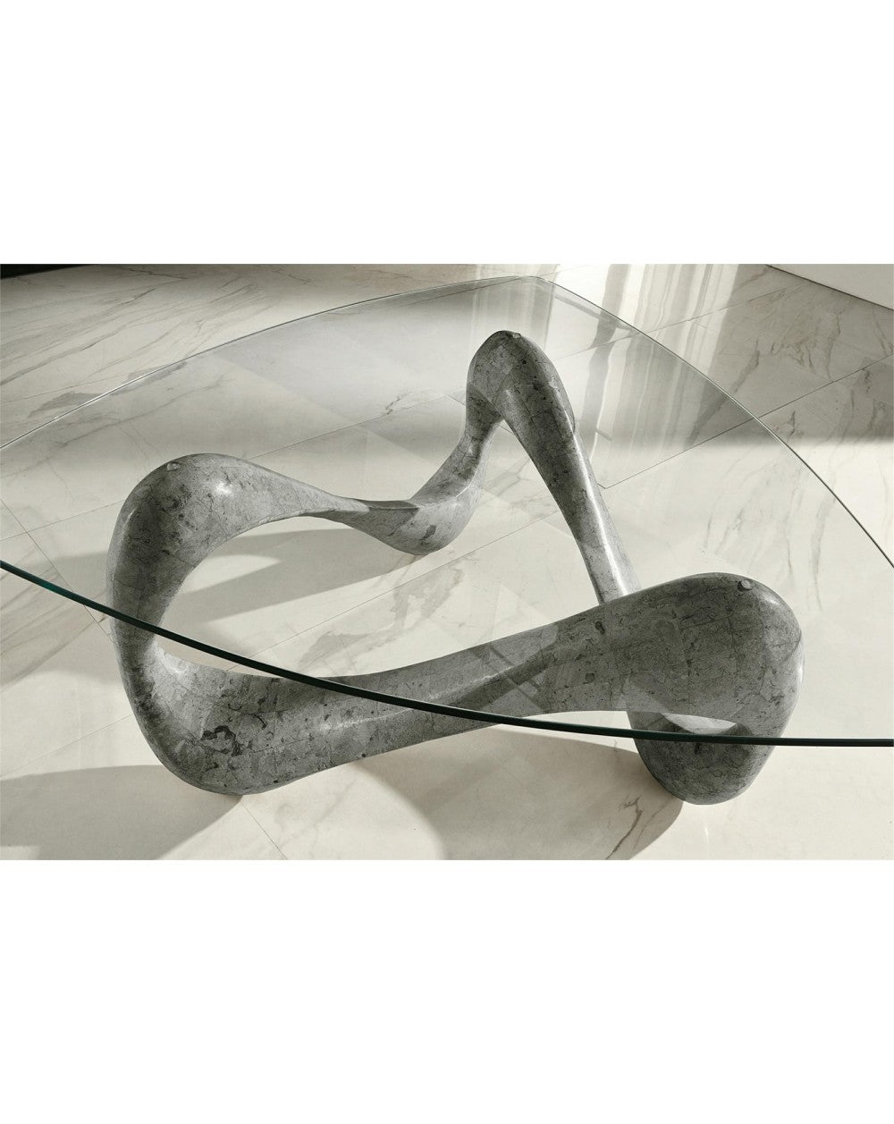 Transparenttisch-grau, 100 cm x 100 cm H.42,5 cm