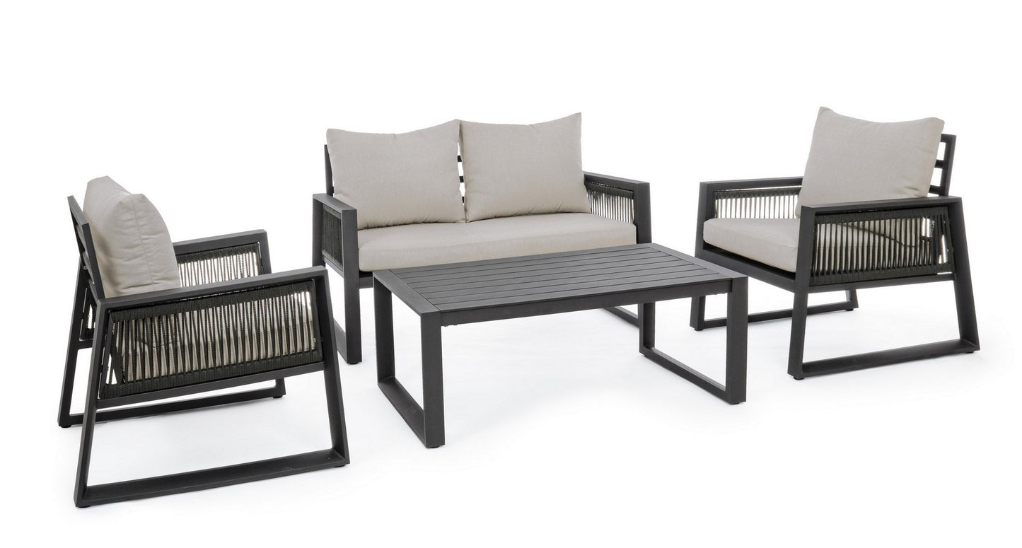 Captiva Anthrazit Garten-Lounge-Set
