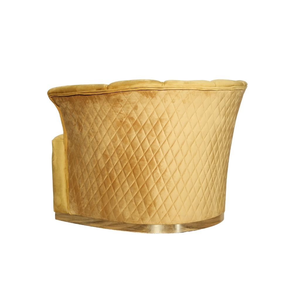 Senffarbener Sessel von Argentario Berger