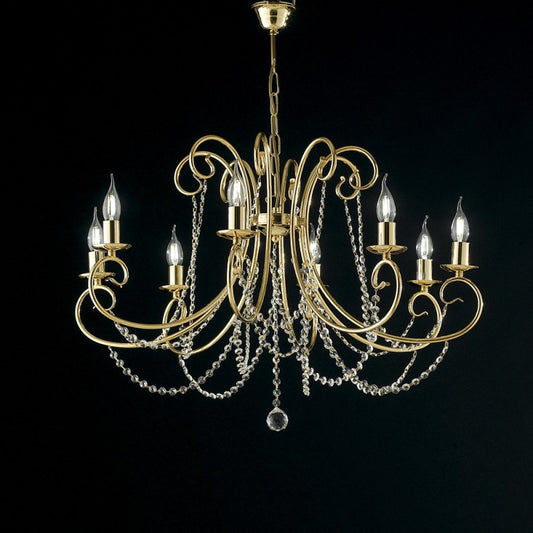 Lampenlampe Oro acht Leuchten mit einer Strass 74x h58 cm