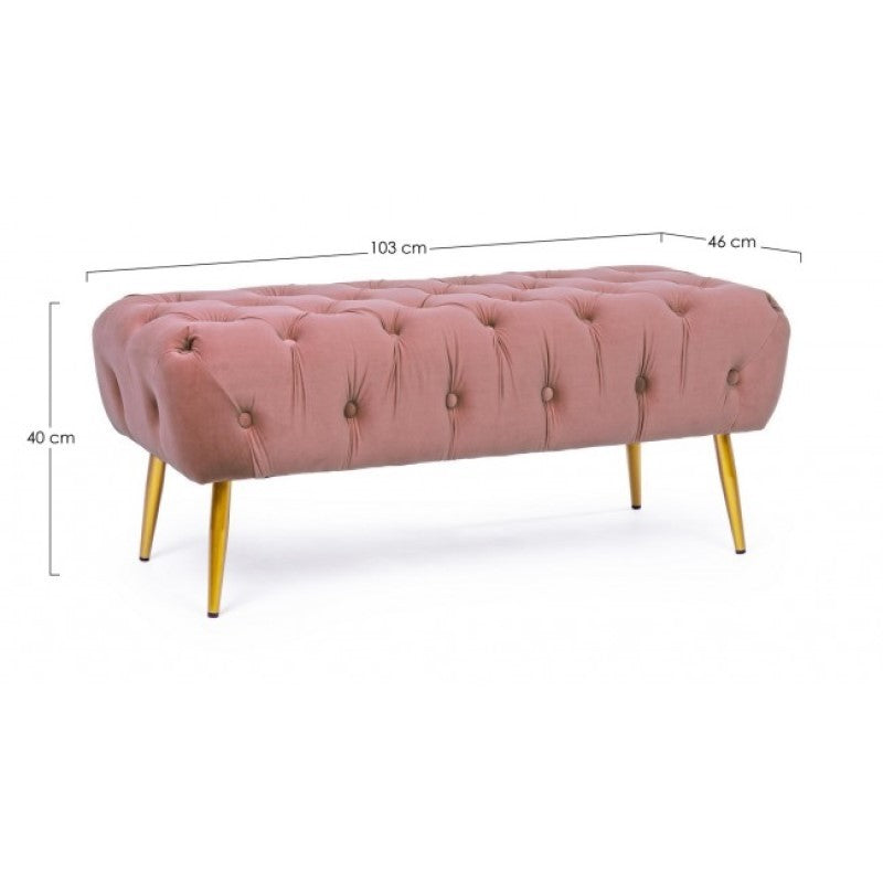 Pink arredo arredo pouf rosa mit b. 103 x46x40h