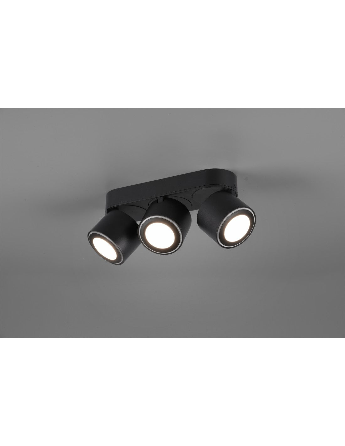Deckenleuchte 3 Spot LED Double Emission L27 cm Taurus Black Trio Lighting