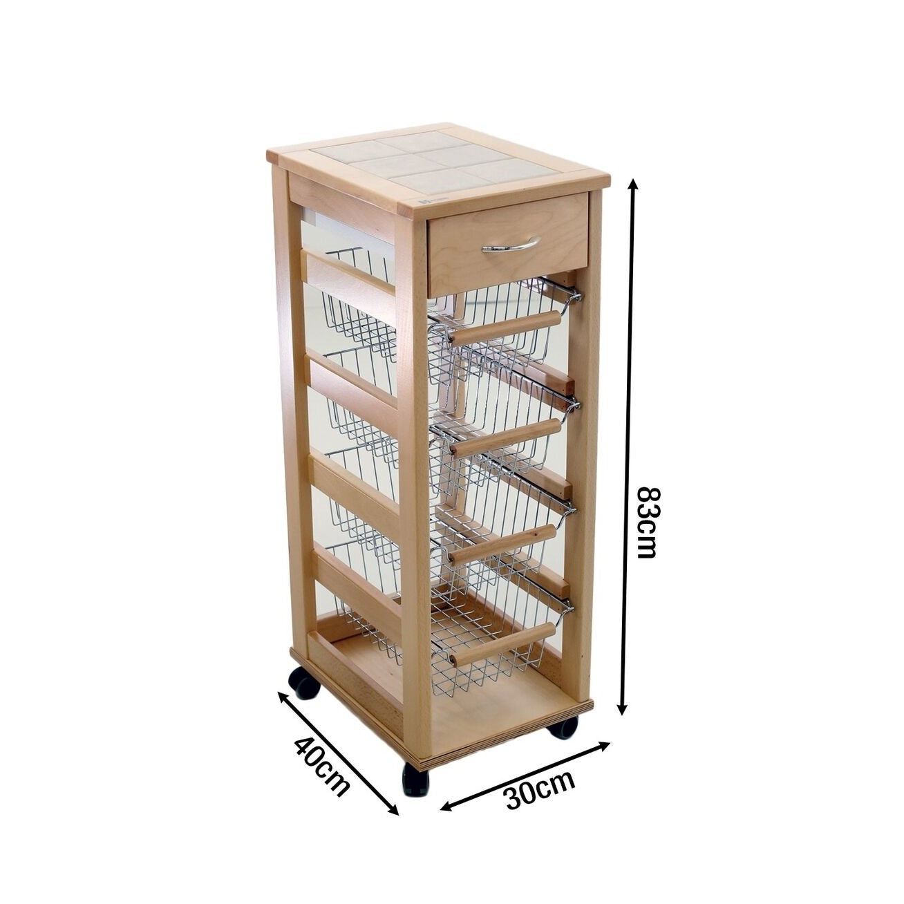 Vesuvio Trolley Natural Space Saver