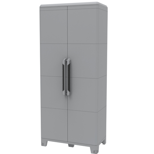 Frottee-Kleiderschrank aus Harz, 2 Türen cm. 78 x 43 x 184h