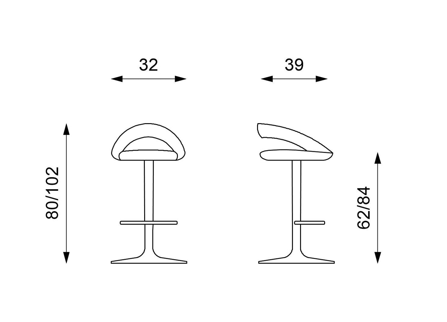 Schrank in der roten Hülle 39x32x80/102h cm