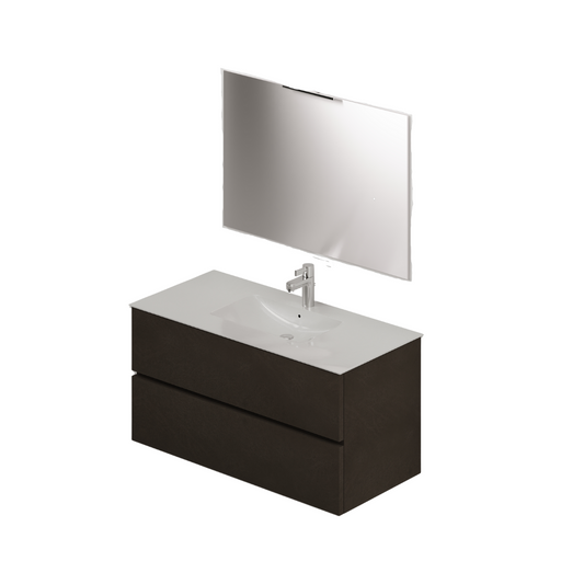100 Badezimmer Komposition Farbe Mud H54x101x46cm