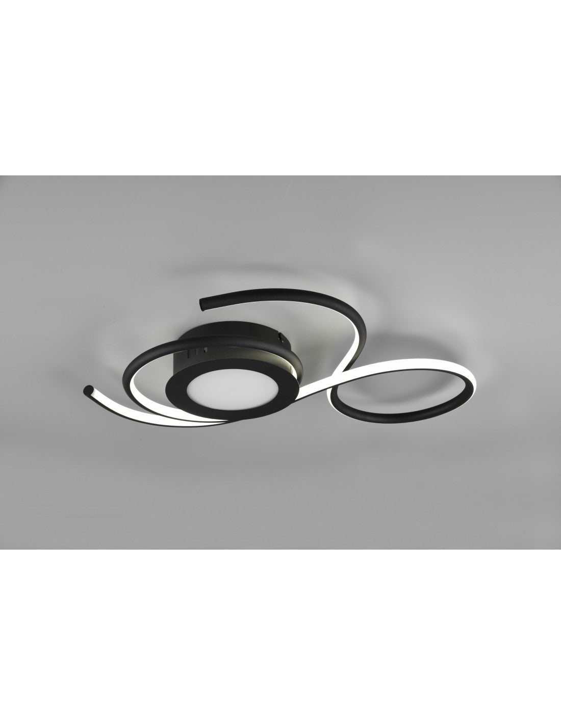 Applizierte schwarze Deckenleuchte, modernes Design, LED-Dimmer, Jive Trio Lighting