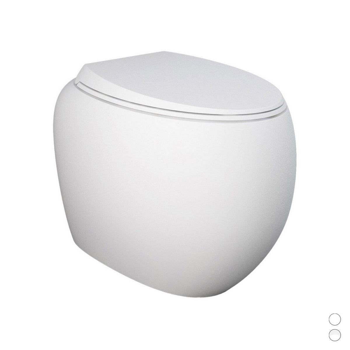 Cloud Rimless Back-to-Wall-Vase – Mattweiß