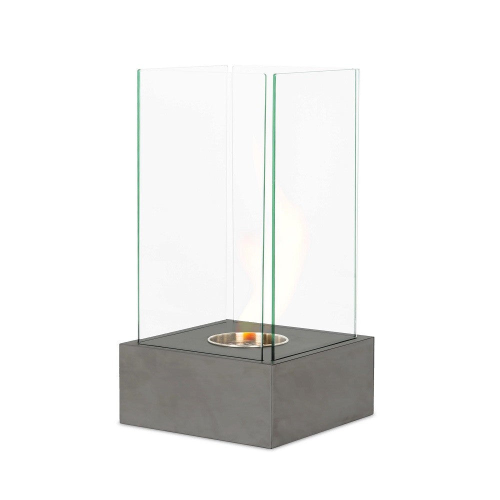 Mäßige graue Bioethanol-Caminette, 25 x 25 x h 65