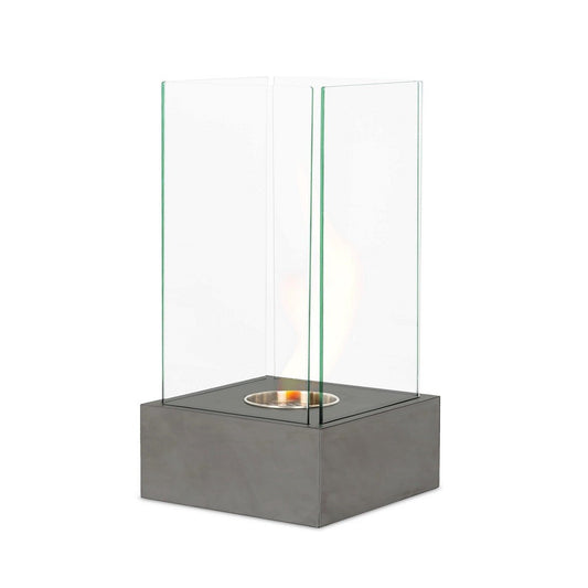 Mäßige graue Bioethanol-Caminette, 25 x 25 x h 65