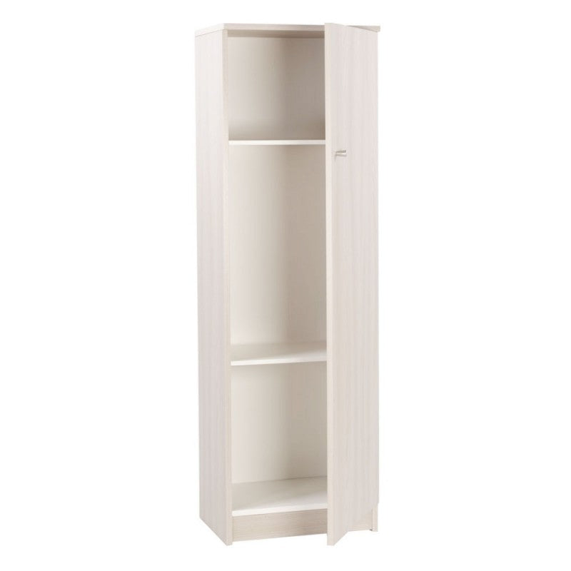 Weißer Mehrzweck-Kleiderschrank mit einer Tür, 46 x 34 x 147 cm