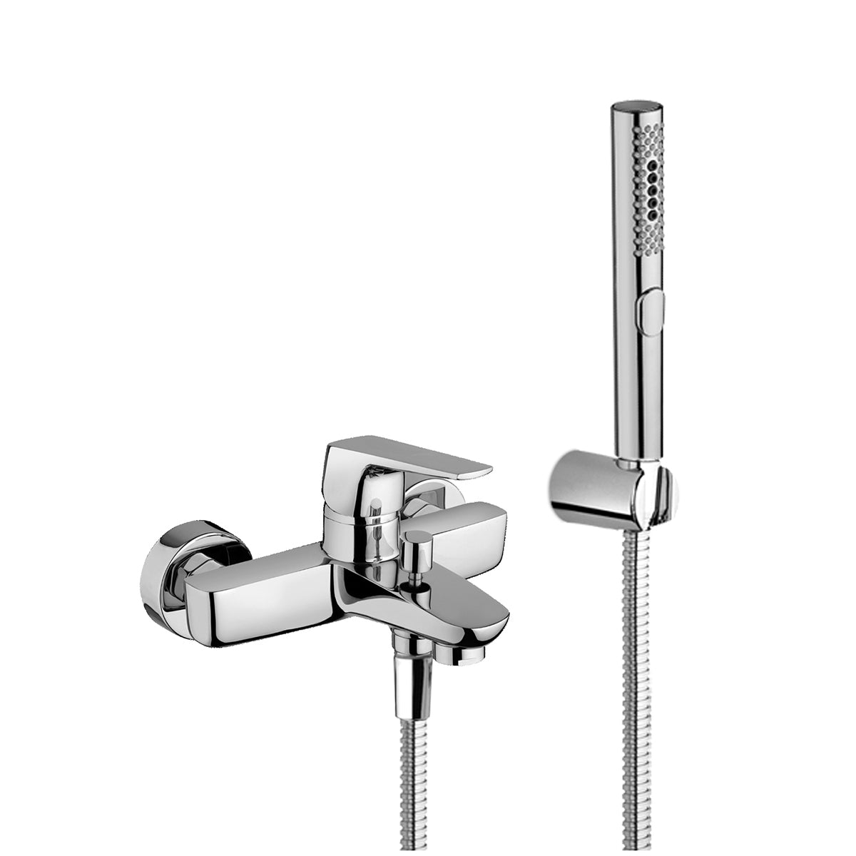 Einhebel-Wannenmischer mit Chromzubehör