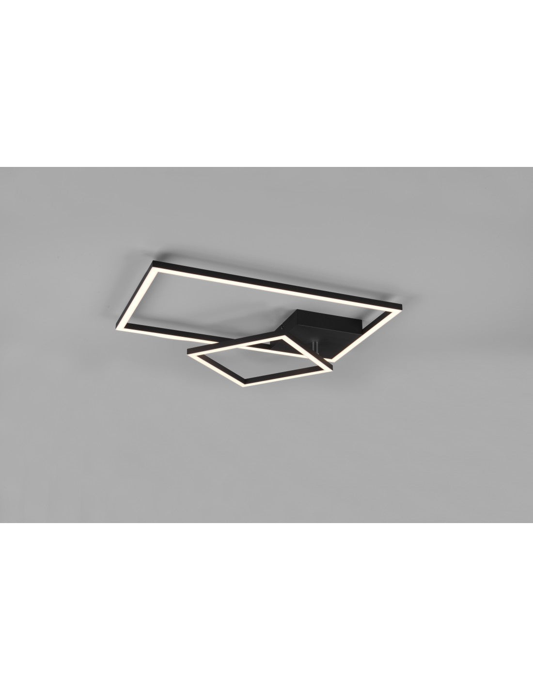Verstellbare quadratische Deckenleuchte, LED-Dimmer, Pan, Schwarz, Trio-Beleuchtung