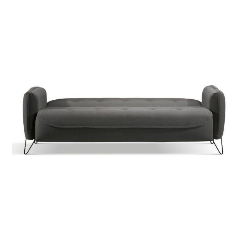 Dreisitzer Schlafsofa aus Stoff Grau CROWN 215x94x h98 cm